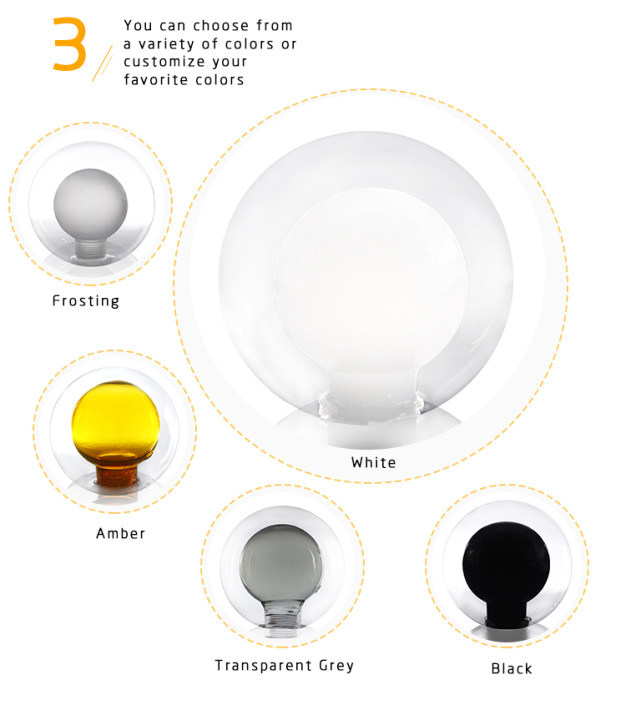 High Quality Borosilicate Glass Double Layer Glass Ball Light Cover