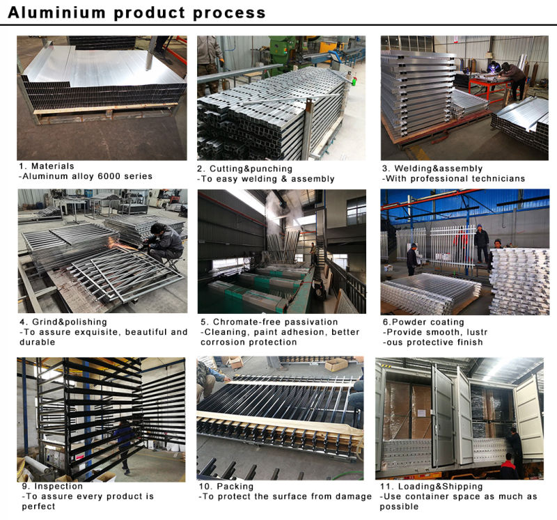 Aluminum Decking Railing/Glass Balustrade/U Channel Glass Railings for Balcony