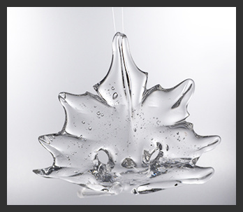Leaf Shaped Glass Lamp Pendant for Lamp Shade