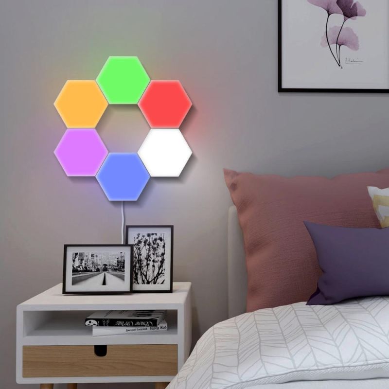 Magnetic Decoration DIY Smart Touch Sensitive Hexagonal Night Light