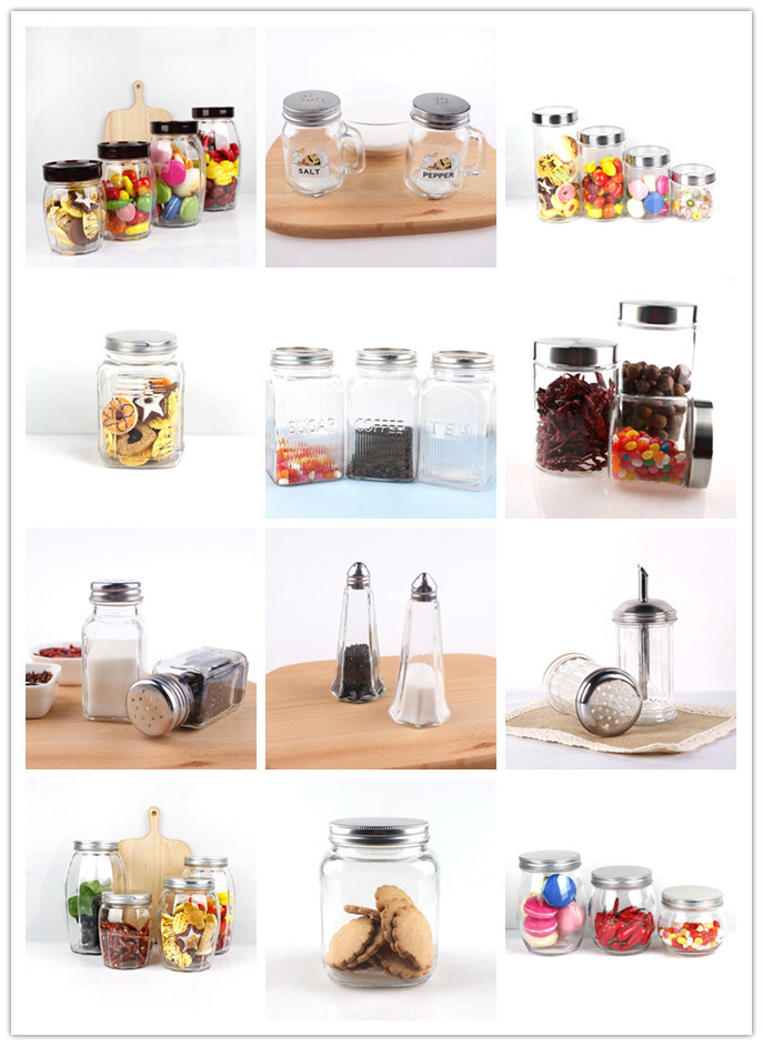 1500ml Round Glass Storage Jar Glass Canister with Stopper Lid