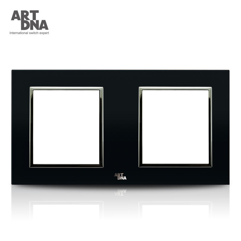 86 Style Black Glass Wall Switch Frame