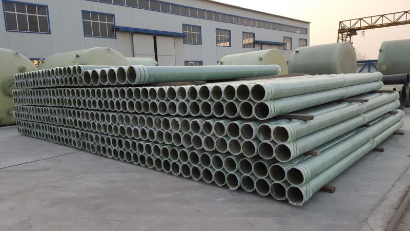 Fiber Reinforced Plastic FRP Fiber Glass Cylinder Tube Pipe for Chemical Solution or Water