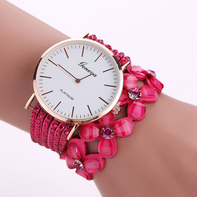 Elegant Quartz Bracelet Ladies Watch Gift Crystal Wrist Fashion Women Watch