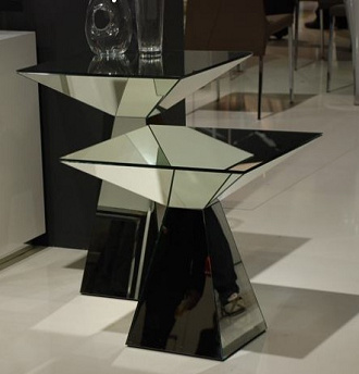 Acrylic Mirror Glass Veneer Table