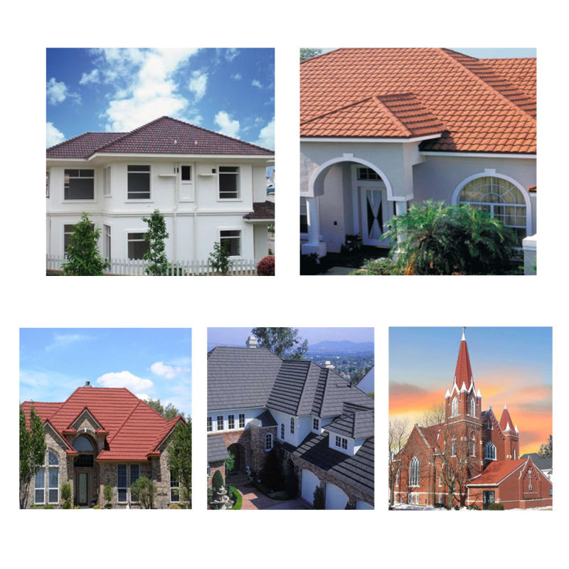 Metal Coating Stone Roof Tile Coated Stone Roofing Tile with Good Price
