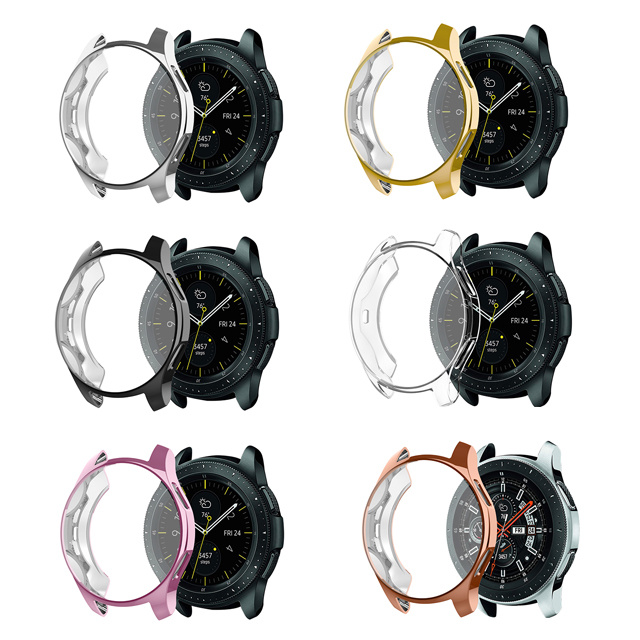 Waterproof Smart Watch Cover Plated TPU Watch Case for Samsung Galaxy 42mm 46mm