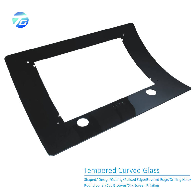 Manufacturer Curved Glass Tempered Toughened Bent Glass for Railing Glass Refrigerator Furniture