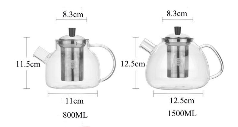 Heat Resistant Glass Teapot Glassware Teapot Pyrex Glass Teapot