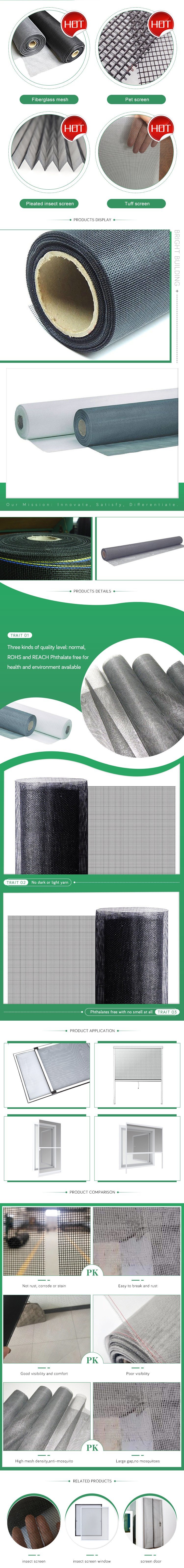 Fiber Glass Mosquito Net Roller Mosquito Net Fiberglass Fly Screen Roll up Anti Fire Window Screen Door Screen