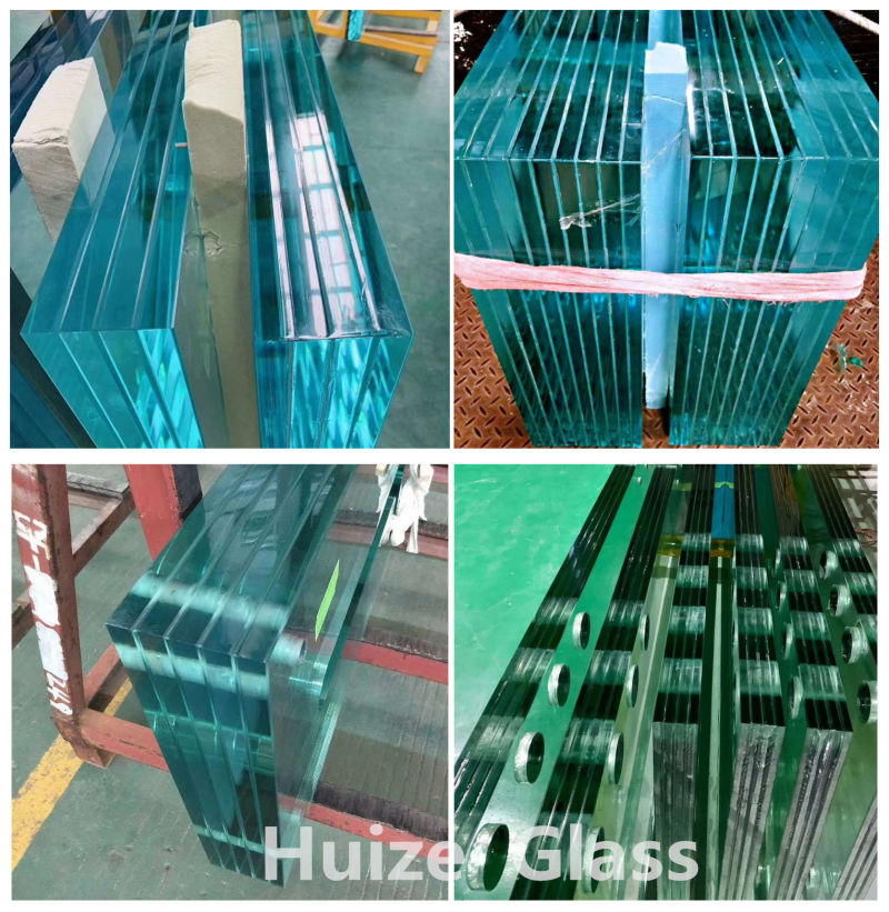 Ultra Clear Glass Low Iron Curved Tempered Laminated Glass for Architecture