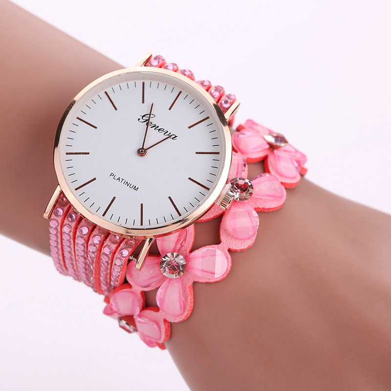 Elegant Quartz Bracelet Ladies Watch Gift Crystal Wrist Fashion Women Watch