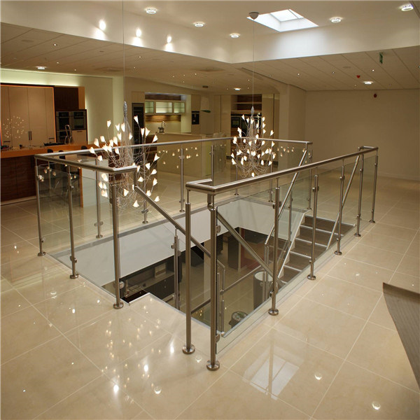Low Glass Stair Railing Cost and Glass Railing Standoffs