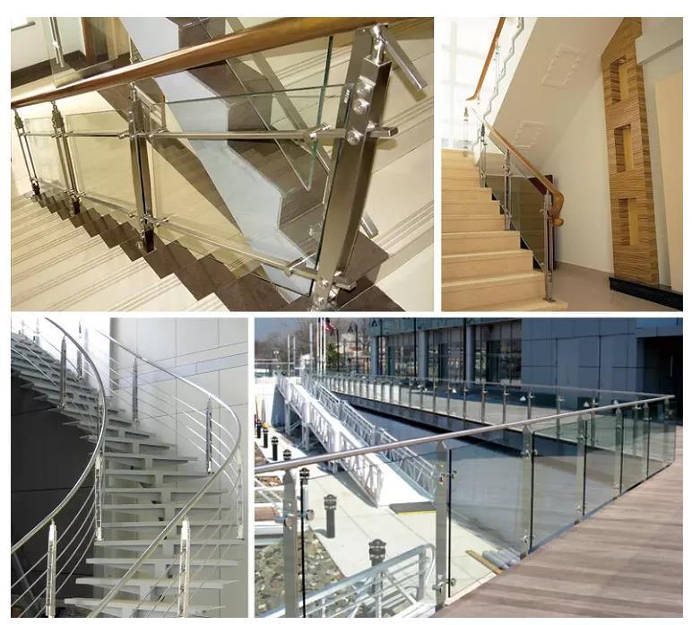 Tempered Glass Cheap Deck Railings / Stainless Steel Deck Railing Post