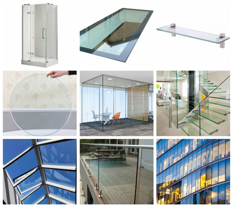Tempered Glass Price Toughened Glass for Doors, Paritions, Railings and Shower Rooms, 10mm Toughened Glass