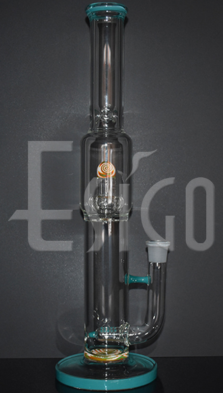 Esigo 18" Tall Glass Splash Guard Wig Wag Water Pipe