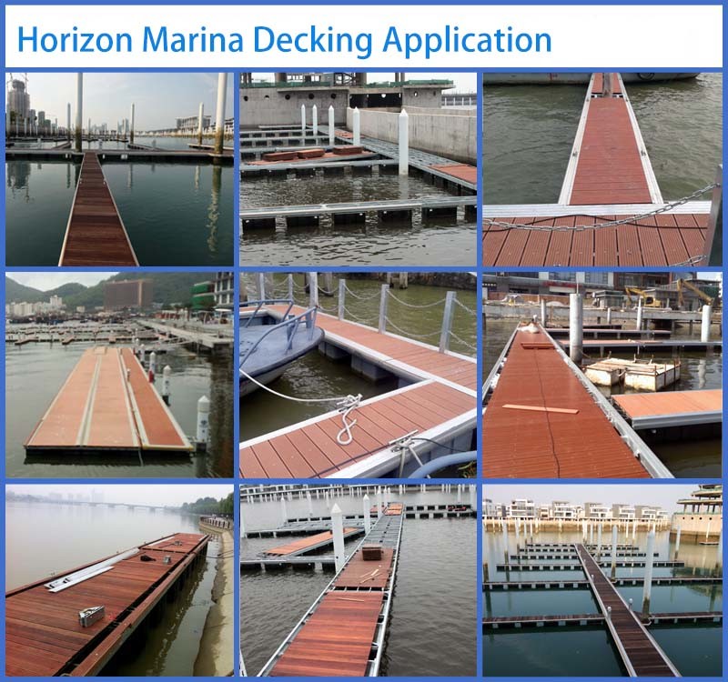 Wood Plastic Composite Floating Dock Plastic Pontoons Deck
