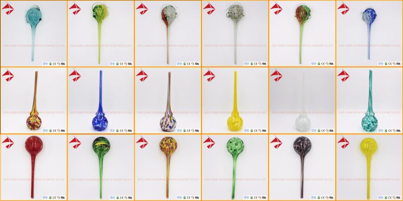 Glass Watering Bulbs for Plants - Hand-Blown Glass Decorative Ball Bulbs Self Watering Glass Globes