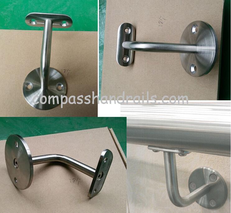 Square Glass Clamp with Round Back for Staircase Glass Railing