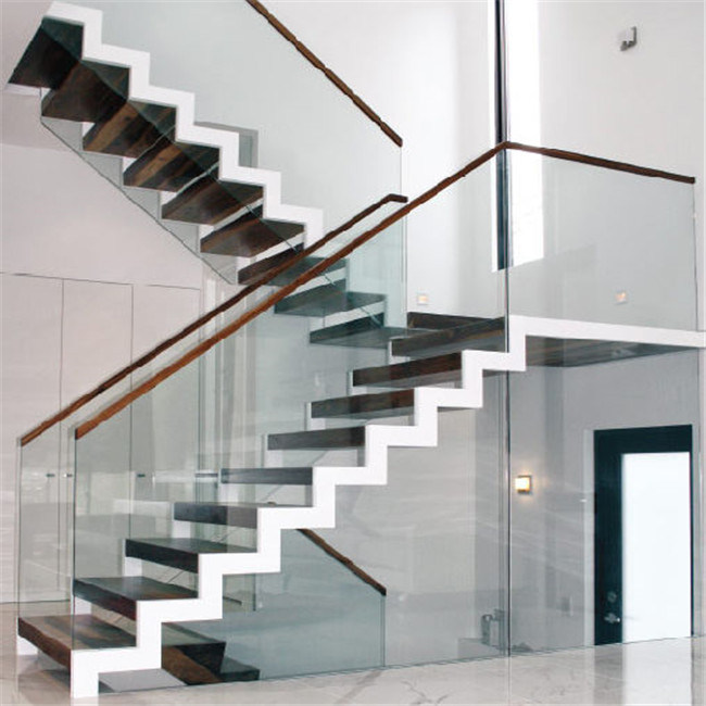 Round Glass Staircase / Easily Installed Stainless Steel Curved Stair