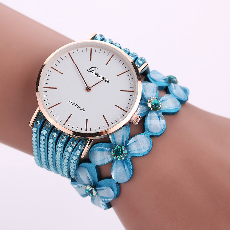 Elegant Quartz Bracelet Ladies Watch Gift Crystal Wrist Fashion Women Watch