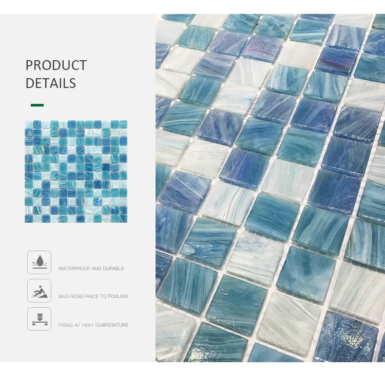 High Quality Wall Coating Bathtub Area Glass Tiles Mosaic