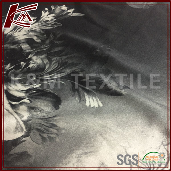 92% Silk 8% Spandex Blended Printed Silk Stretch Satin Fabric