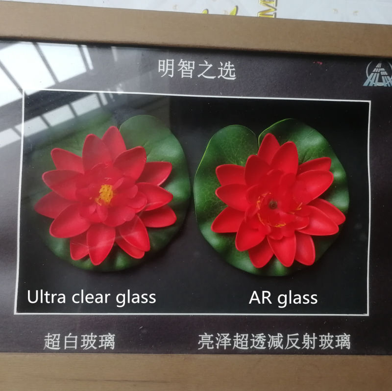 2mm 3.2mm 4mm 5mm 6mm Wholesale Anti-Reflective Non Reflective 98 % Ar Double Side Coated Float Glass for Picture Display