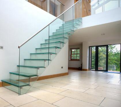 Toughened / Frosted Glass Used for Shower Door and Stair Handrail