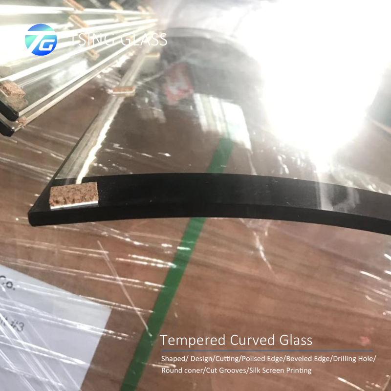 Curved Tempered Glass/Toughened Glass Bent Glass for Door Windows Glass Railing Fence Curtain Wall