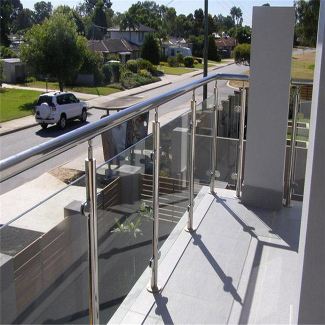 Frosted 10mm Tempered Glass Post Glass Railing for Deck