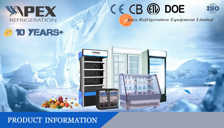 Glass Door Merchandiser Glass Display Cooler Commercial Refrigerator