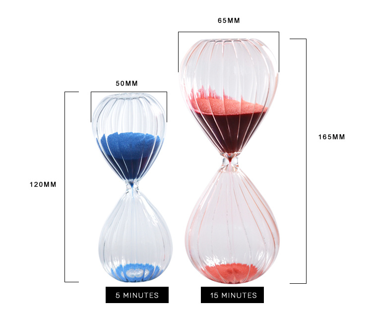 Custom Unique Sand Hourglass Modern Glass Sand Clock Timer