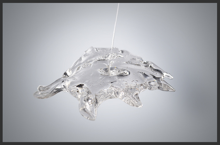 Leaf Shaped Glass Lamp Pendant for Lamp Shade