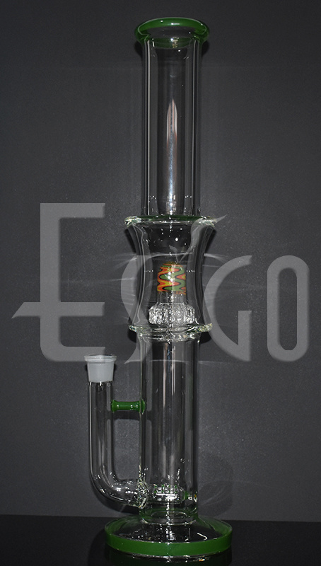 Esigo 18" Tall Glass Splash Guard Wig Wag Water Pipe