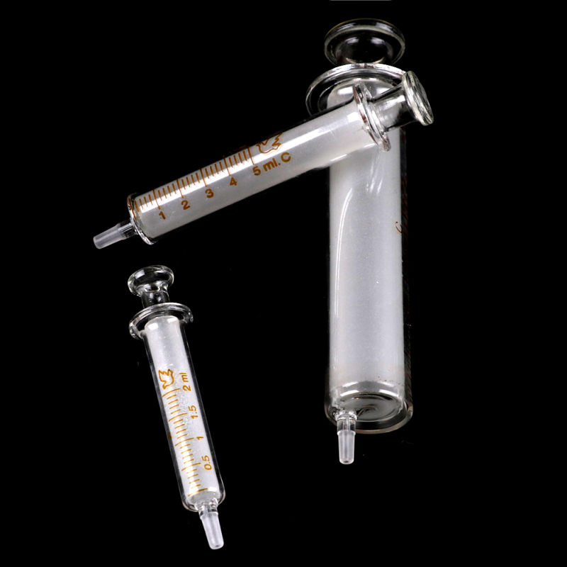 Glass Syringes Glass Sample Extractor Lab Glassware Glass Injector 100ml