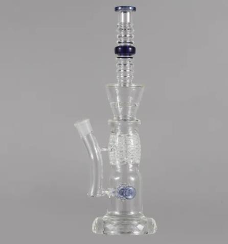 Wholesale Glass Water Pipe Glass Recycler Blue Glass Pipes Hookah