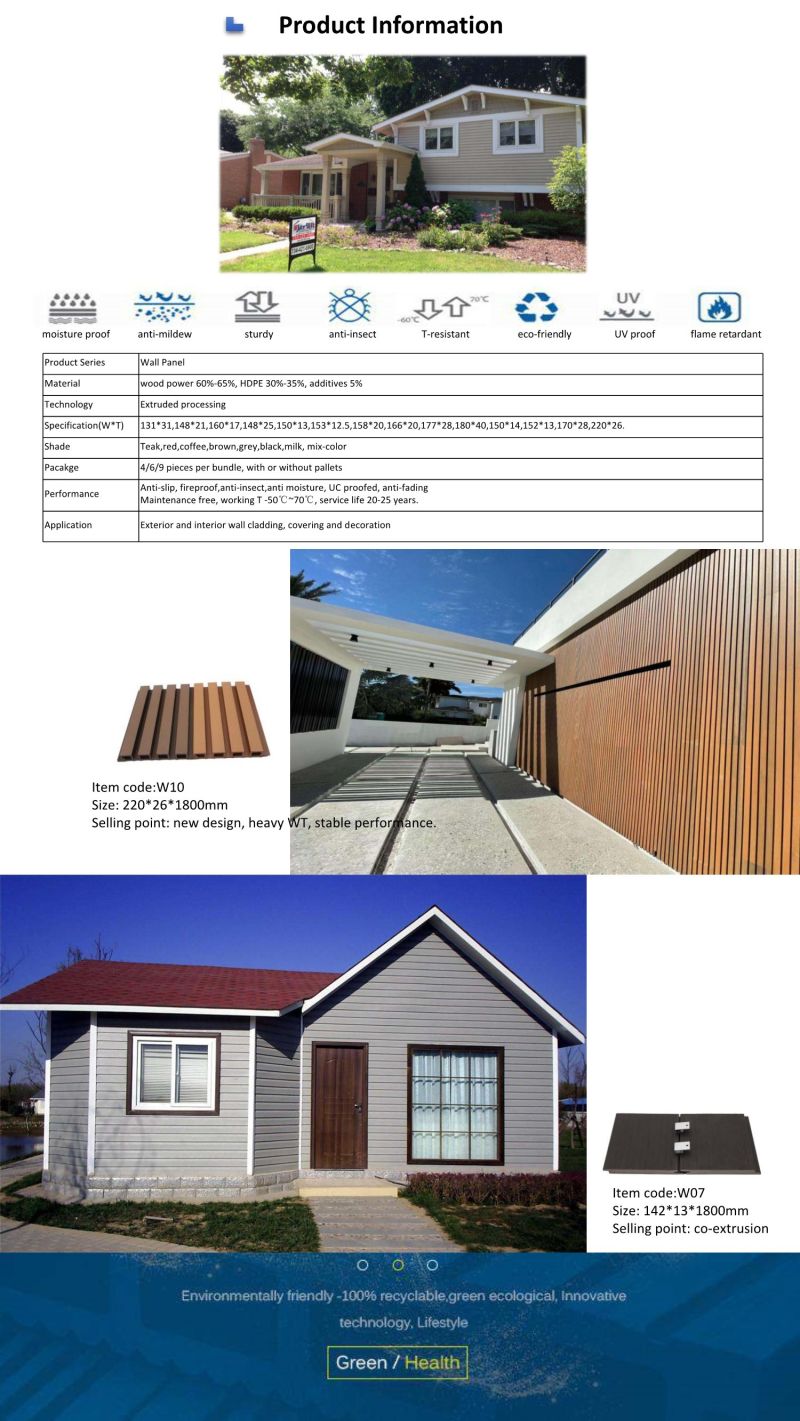 WPC Exterior Wall Cladding Outdoor Wall Panels Exterior Decorative Wall Panels