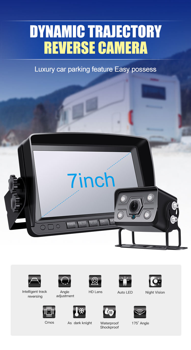 7 Inch Monitor with Camera System Car Parking Camera