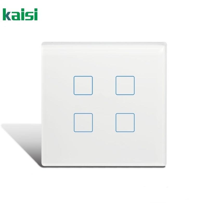 Glass Panel 4gang 1way Smart Touch Switch