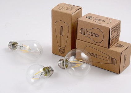 Frosted Glass Covered LED Filament Bulb Light