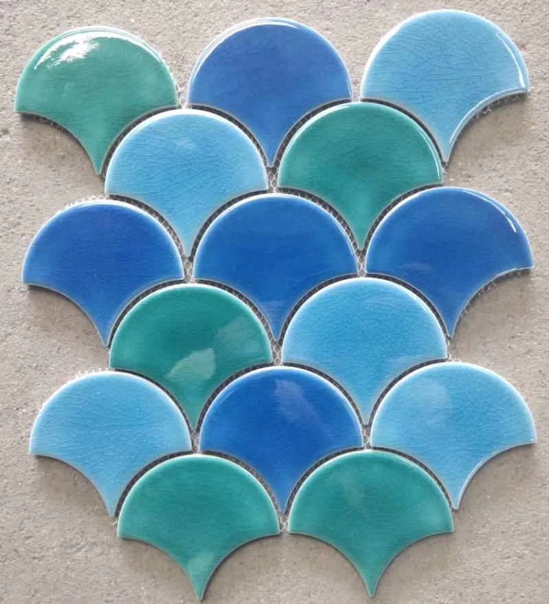 300X300 Swimming Pool Porcelain Mosaic Tiles Glass for Kitchen Room