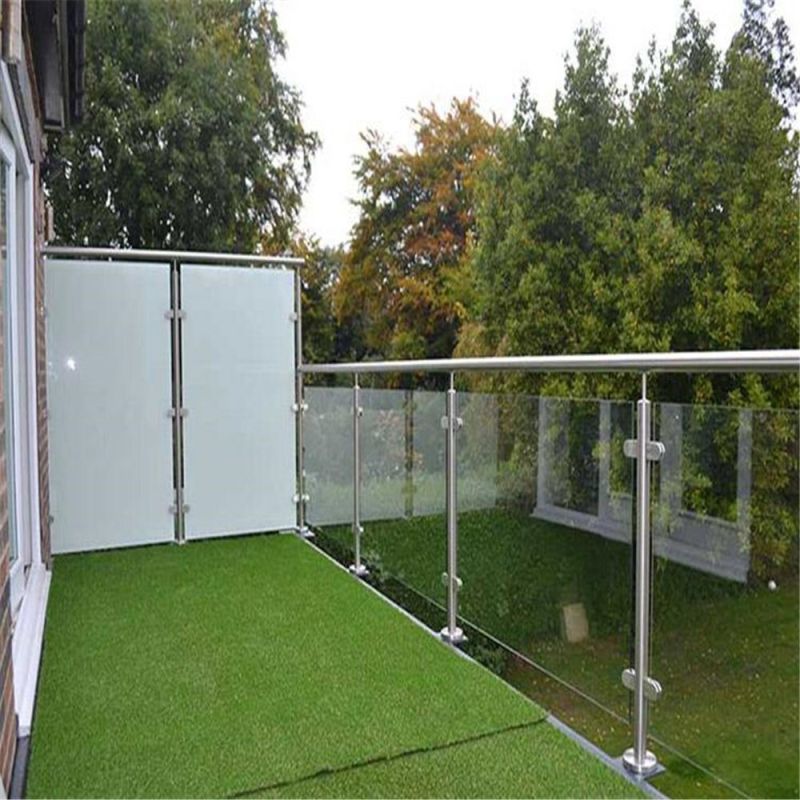 Outdoor Decking Glass Railing with Stainless Steel Handrail