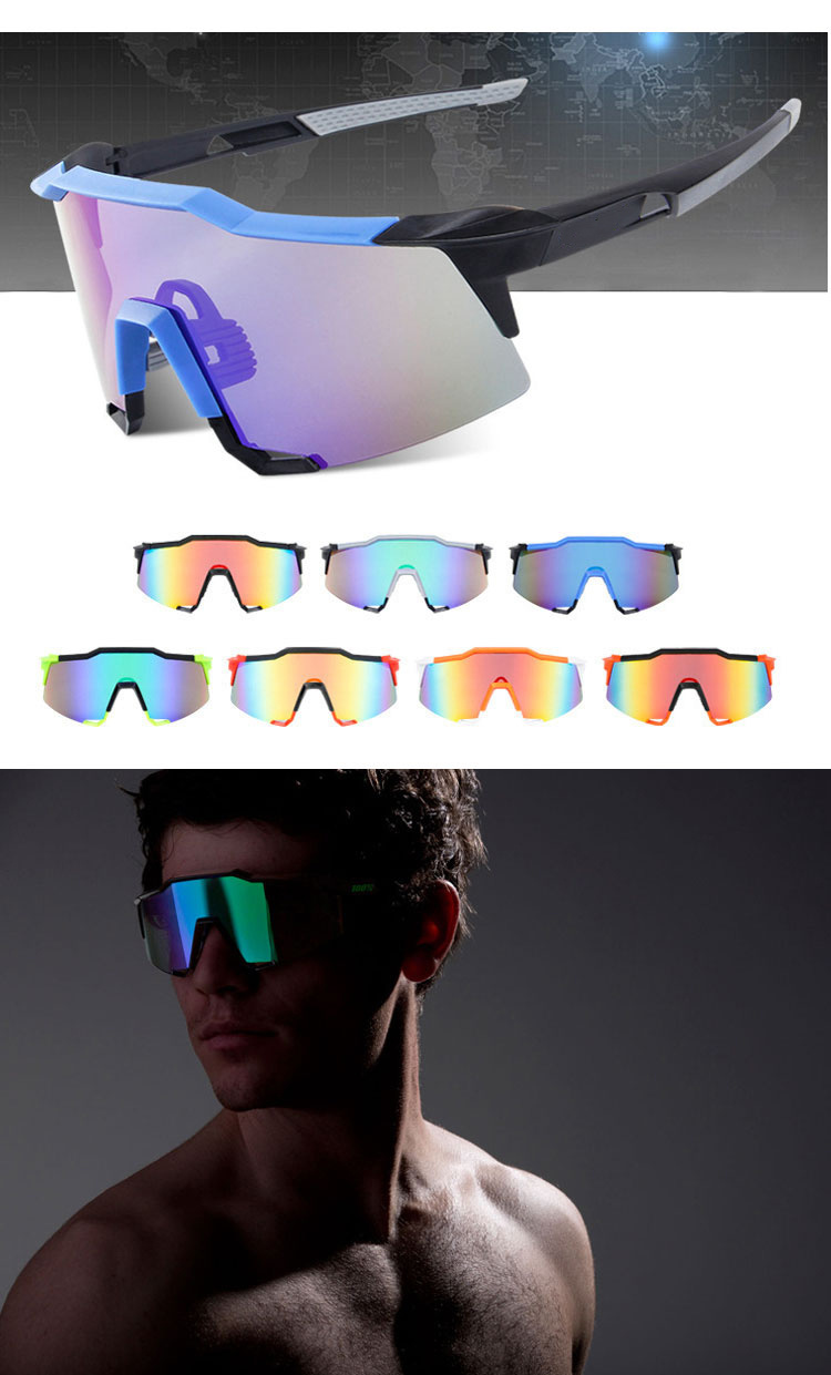 Usom Sports Cycling Sunglasses Biking Glasses with 3 Interchangeable Lenses Image Gafas Deporte