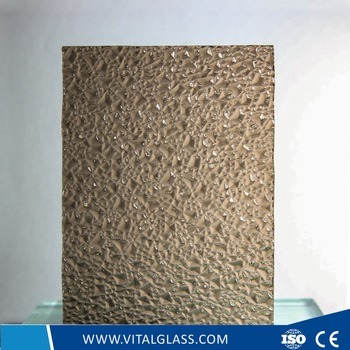 3-6mm Tempered Glass Decorative with Ce&ISO9001/Bronze Patterned Glass