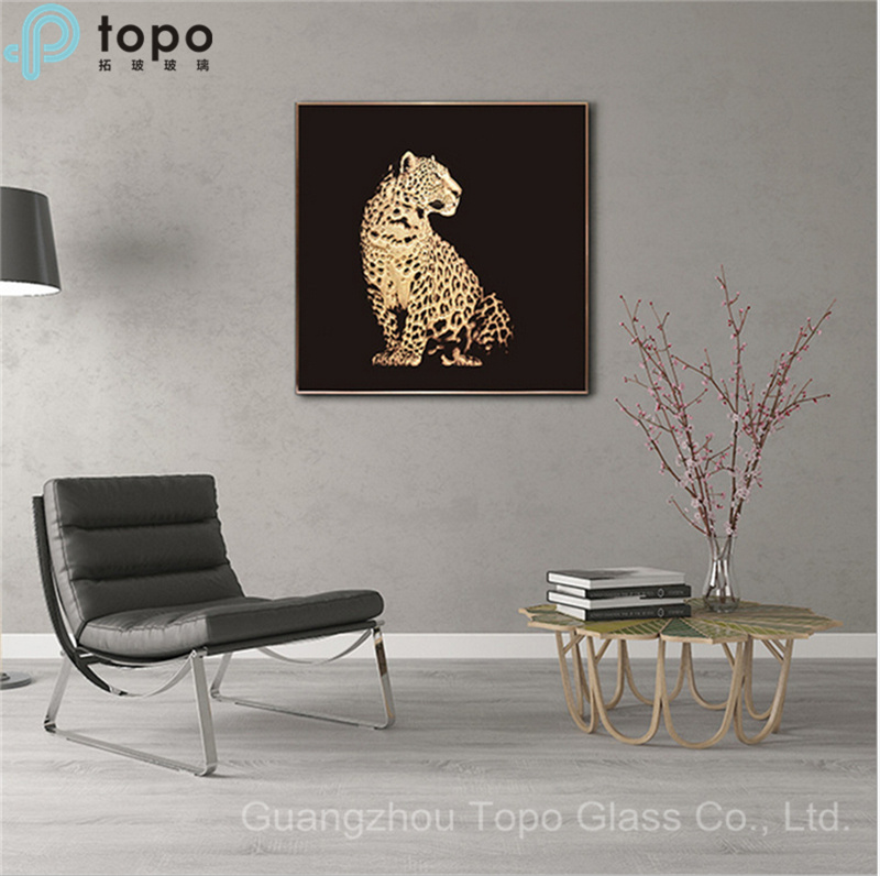 3D Lifelike Leopard Lining Glass Painting on Ultral Clear Glass (MR-YB6-2039)