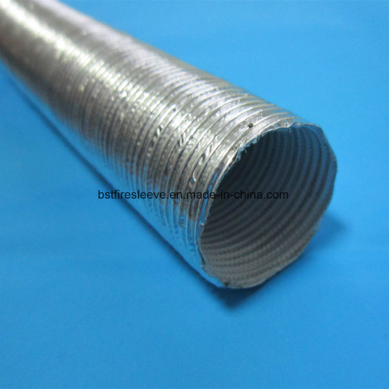 Alu Glass Fibre Air Duct Heat Protection Aluminum Corrugated Sleeve