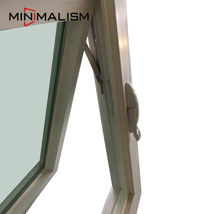 Tempered Glass Thermal Break Aluminum Awning Window with Professional Services