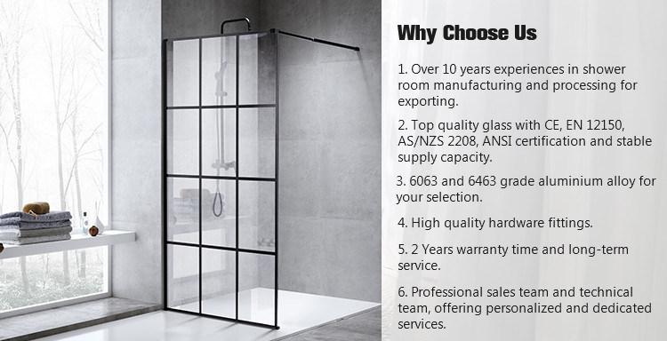 Toughened Safety Glass Hinged Bathroom Shower Cabin Black 90X90 (L5901)