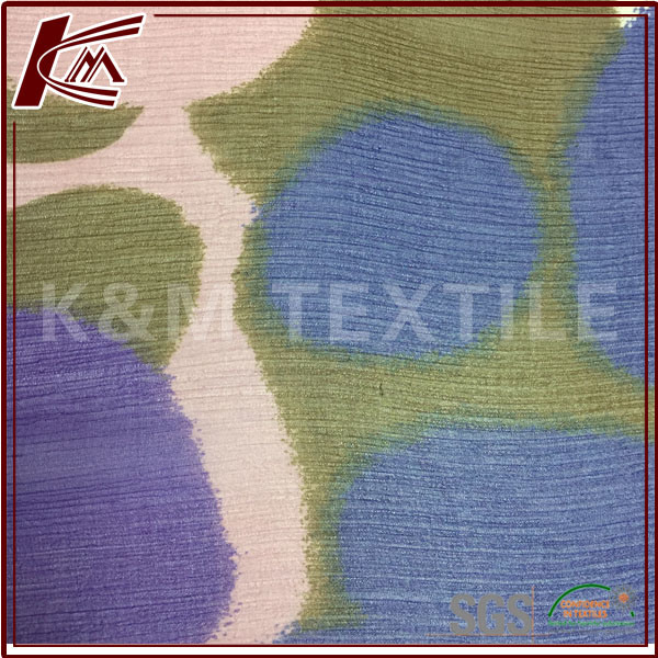 100% Silk Crinkle Georgette Digital Printed Crinkle Ggt Silk Fabric